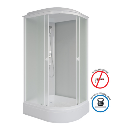 Душевая кабина Niagara Promo P120/80/26L/MT 120х80 асимметричная с крышей ориентация левая